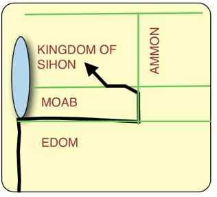 Journey east of Jordan River